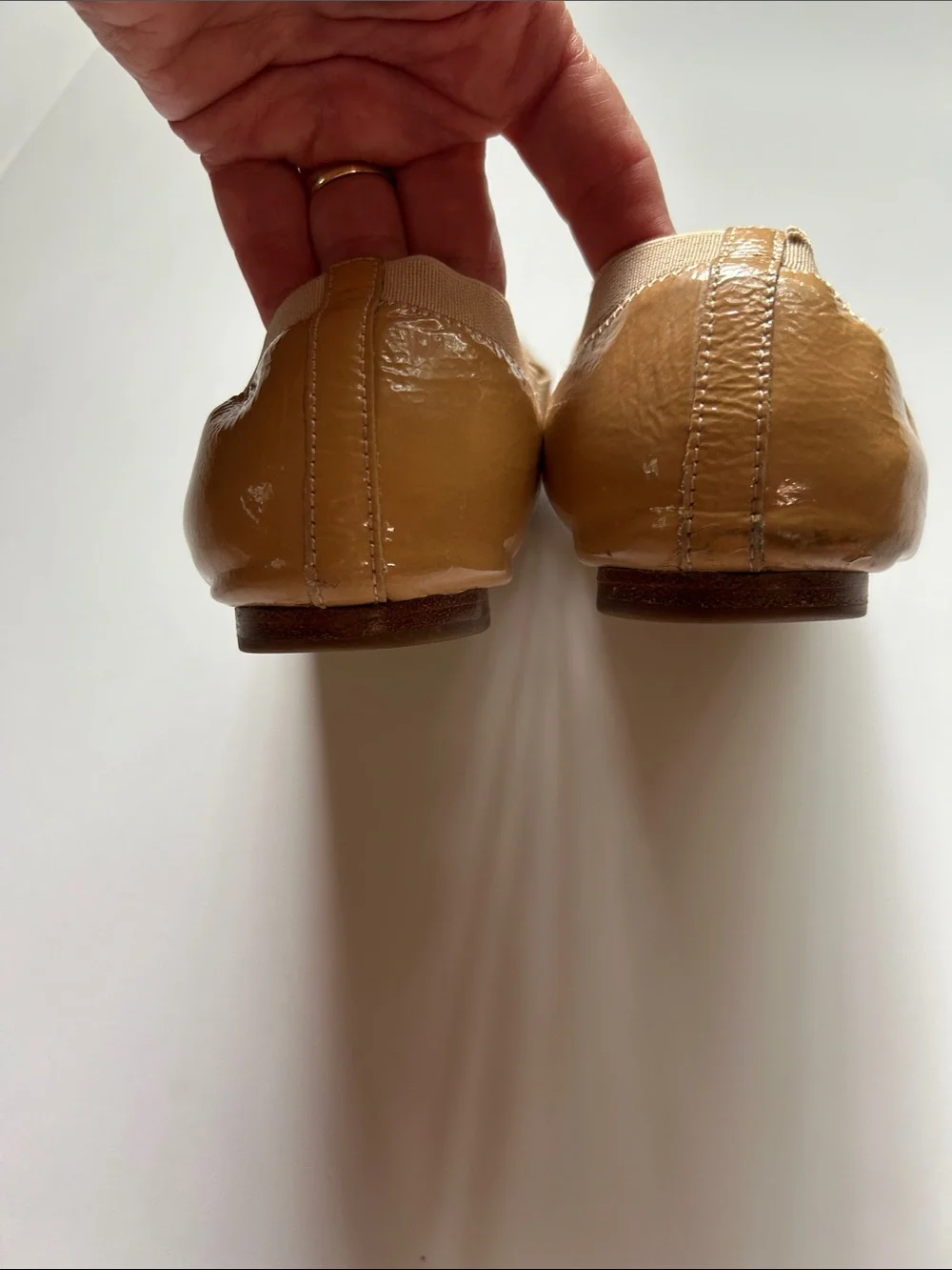 Tory Burch Caroline Ballet Flats – Women’s Size 8 – Nude/Beige Patent Leather